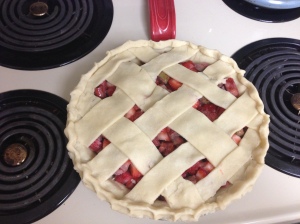 See the edge of the pie? That's my attempt at crimping the edge. 